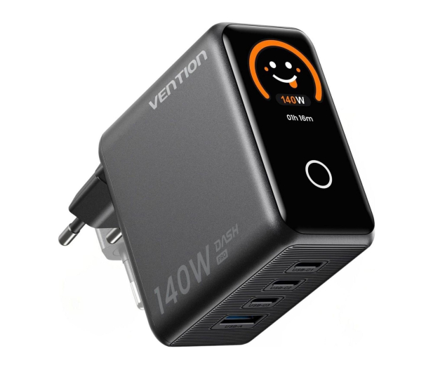 Vention GaN 140W 1x USB-A 3x USB-C + kabel USB-C do USB-C 1m - 1543455 - zdjęcie 2